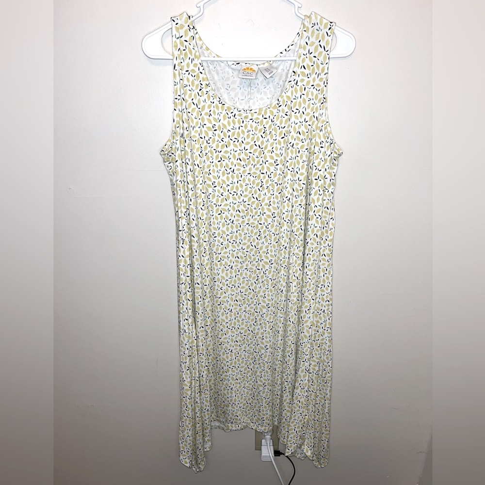 C&C California Lemon Yellow Maxi Sleeveless Dress Size 1X EUC